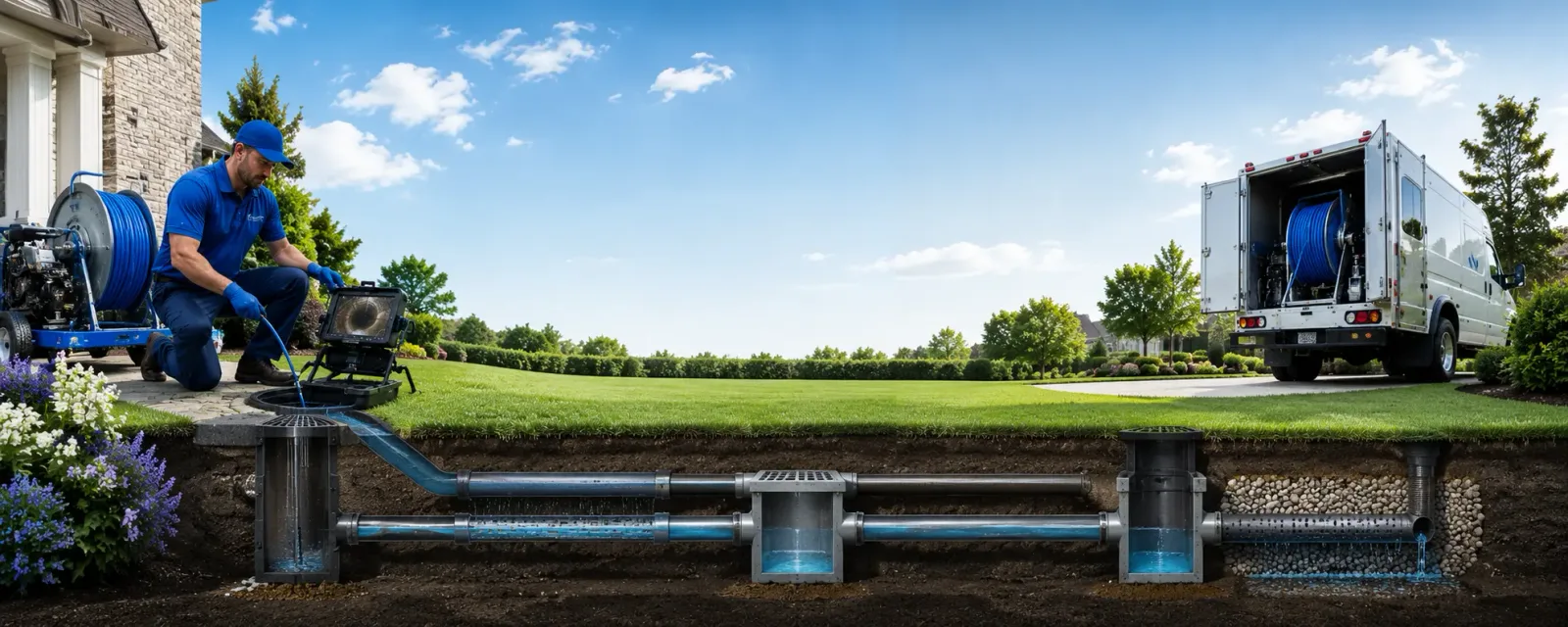 Outdoor drain cleaning information for Castell, TX